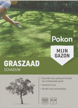 Pokon Graszaad Schaduw - 500gr - Gazonzaad - Geschikt voor 20m² tot 30m² - Speciaal voor een schaduwrijk gazon