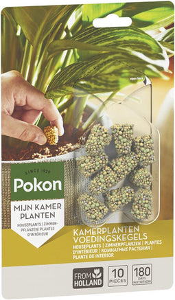 Pokon Kamerplanten Voedingskegels - 10st - Plantenvoeding - 6 maanden voeding