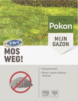 Pokon Mos Weg! - 1,75kg - Onkruidverdelger - Geschikt voor 50m² - Mosbestrijder - Anti mos gazon