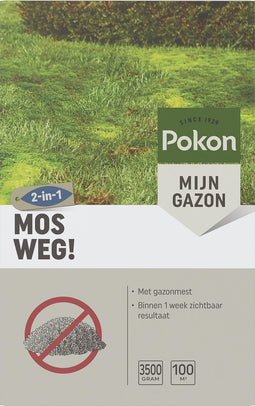 Pokon Mos Weg! - 3,5kg - Onkruidverdelger - Geschikt voor 100m² - Mosbestrijder - Anti mos gazon