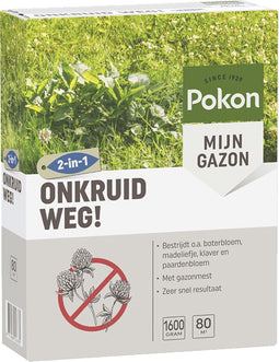 Pokon Onkruid Weg! - 1,6kg - Onkruidverdelger - Geschikt voor 80m² - Onkruidbestrijder
