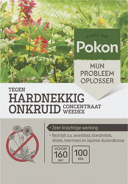 Pokon tegen Hardnekkig Onkruid Concentraat - 100ml - Goed voor 160m2 - 12,5ml per 1l water