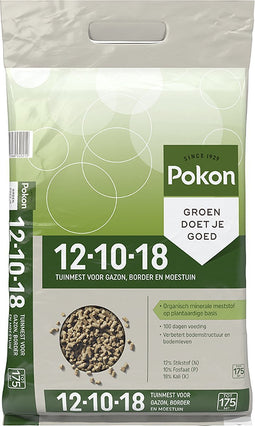 Pokon Tuinmest 12-10-18 - 6,75kg - Organisch minerale meststof (universeel) - Voor border, gazon en moestuin - Tot 175m2