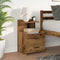 Nachtkastje met 2 lades 40x36,5x62 cm oud houtkleurig