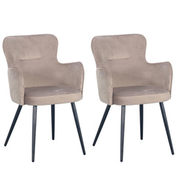 Pole to Pole - Wing chair - Sand white - Set of 2