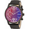 Police Zwarte Leren Horloge Met Portemonnee Set 45MM