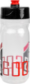 Polisport bidon S600ml transparant/zwart/rood