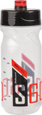 Polisport bidon S600ml transparant/zwart/rood