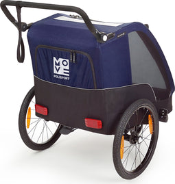 Polisport Kindertrailer met wandelkit grijs/blauw