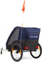 Polisport Kindertrailer met wandelkit grijs/blauw