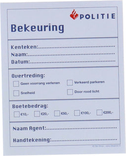 Politie Bonnenboekje