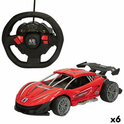 Politiewagen op Afstandsbediening Speed & Go 22 x 7 x 11 cm 1:16 Rood 6 Stuks