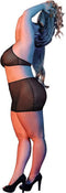 Polka Dot Mesh Halter & Skirt Set - Zwart