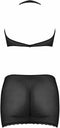 Polka Dot Mesh Halter & Skirt Set - Zwart