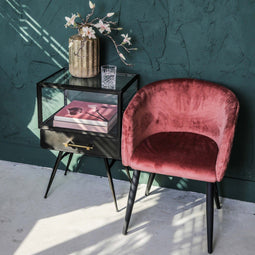 PTMD Mace velvet chair