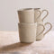 Dutch Rose Organic Mok - Mokken set van 4- Theemok - Koffiemok - Stoneware handgemaakt - Creme 25 cl