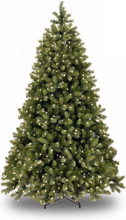Poly Bayberry Hinged verlichte kunstkerstboom - 198 cm - Groen - Ø130 cm - 1227 tips - 500 ledlampjes (warm wit) - Metalen voet