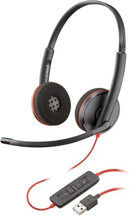Poly Blackwire 3220 HS (Bulk) (Rood, Zwart)