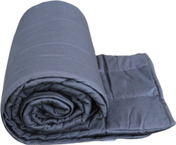 Polydaun Verzwaringsdeken - Antraciet 5 kg - katoenen tijk - 140 x 200 cm