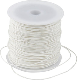 Polyester koord, dikte 1 mm, 50 m, wit