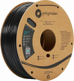 Polymaker PM70991 Black Filament ASA UV-bestendig, Weerbestendig, Hittebestendig, Slagvast 1.75 mm 5000 g Zwart PolyLit