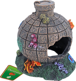 Polyresin ornament bom met begroeiing 13x14 cm Gebr de Boon