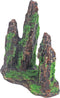 Polyresin ornament rotszuilen met mos 15 cm