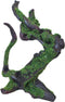 Polyresin ornament wortelhout bruin met mos 23 cm