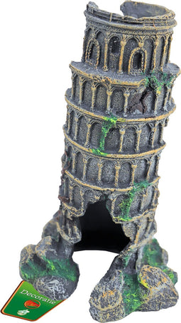 Polyresin Toren Van Pisa Groen 15cmx11cmx22cm