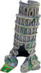 Polyresin Toren Van Pisa Groen 15cmx11cmx22cm