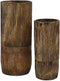 pomax zebra houten bloempot set van 2