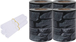 vidaXL - Tuinschermen - 4 - st - 35x0,19 - m - PVC - grijs