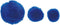 Pompons | Blauw | 20/25/30 mm | 100 stuks