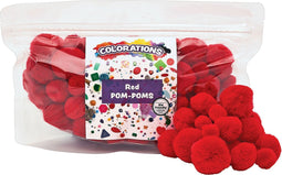 Pompons | Rood | 20/25/30 mm | 100 stuks