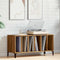 vidaXL - Platenkast - 100x38x48 - cm - bewerkt - hout - artisanaal - eikenkleur