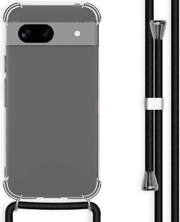 imoshion Hoesje Geschikt voor Google Pixel 8a Hoesje Met Koord - imoshion Backcover met koord - Zwart