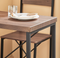 SoBuy OGT19-N - Bistroset - 3 Delig - 2 Stoelen - Industriële Look - Houtkleur