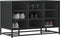 vidaXL - Schoenenbank - 84x40x53,5 - cm - bewerkt - hout - en - metaal - zwart
