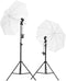 vidaXL - Fotostudioset - met - verlichtingsset, - achtergrond - en - reflector