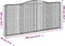 vidaXL - Schanskorven - 4 - st - gewelfd - 400x30x180/200 - cm - ijzer