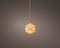 Poolster met jute touw en koperen ring - 15 LED lampjes - 26cm - Amber glas