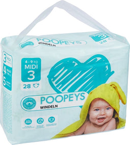 Poopeys Luiers - Maat 3 (4 tot 9 kg) - 28 stuks