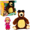 Pop en knuffeldoos - MASHA EN DE BEER - Masha 12 cm en Michka 20 cm - vanaf 3 jaar - MHA21