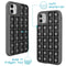 Pop It Fidget Toy - Pop It hoesje voor de iPhone 12 (Pro) - Zwart