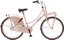 Popal Daily Dutch Basic Transportfiets - 26 Inch Kinderfiets voor Meisjes - 140-156 cm - 10 tot 14 Jaar - Terugtraprem en V-Brake - Zalmroze
