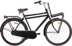Popal Daily Dutch Basic+ Transportfiets - 28 Inch Fiets voor Heren - 50 cm - 3 Versnellingen - Terugtraprem - Matzwart