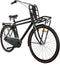 Popal Daily Dutch Basic+ Transportfiets - 28 Inch Fiets voor Heren - 50 cm - 3 Versnellingen - Terugtraprem - Matzwart
