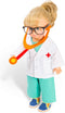 Poppen Doktersoutfit met Stethoscoop, 28-35 cm