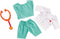 Poppen Doktersoutfit met Stethoscoop, 28-35 cm