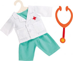 Poppen Doktersoutfit met Stethoscoop, 38-45 cm